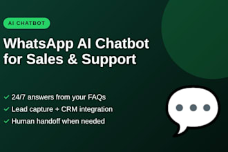 build a whatsapp ai chatbot for sales and customer support