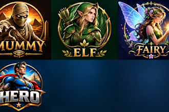 design a professional mummy, elf, fairy, hero logo