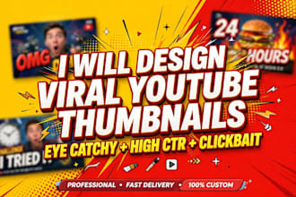 design viral clickbait eye catchy youtube thumbnail