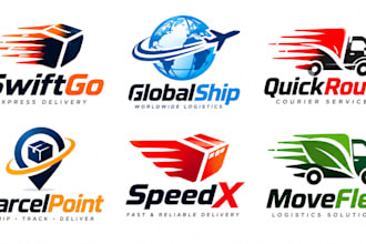 design a professional, delivery, courier, shipping, logistics, express logo