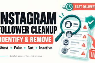 identify and remove instagram ghost, fake, bot, inactive followers safely