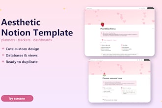 design an aesthetic notion template planner