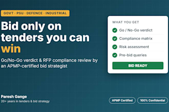 review your tender or rfp for go no go and compliance