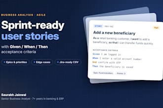 jira user stories and acceptance criteria for your agile team