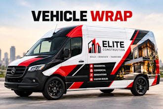 design car, van, truck wraps, fleet graphics, decals, branding in illustrator