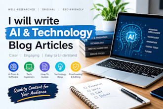 write well researched ai and technology blog articles