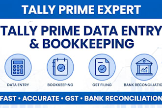 tally prime data entry bookkeeping and accounting