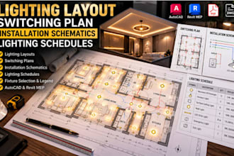 create lighting layout switching plan installation schematic lighting schedules