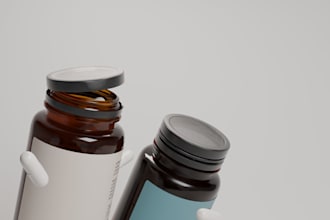 create photorealistic 3d product renders for cosmetics and food supplements