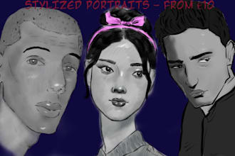do a unique stylized custom portrait for you