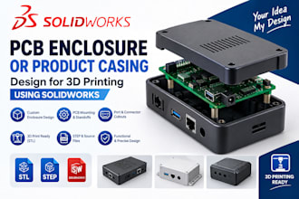 design pcb enclosure or product casing for 3d printing using solid works