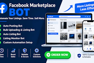 code facebook marketplace bot, auto posting bot, auto listing bot, uploading bot