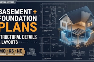 draft basement and foundation structural plans for mo, ks and ne