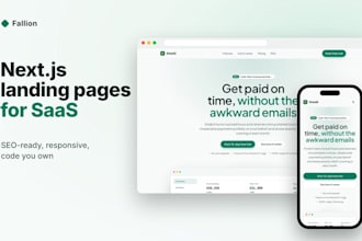build a fast loading SEO ready nextjs landing page for your saas