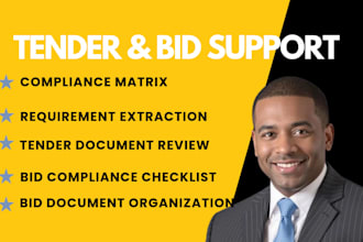 review tender documents and create a bid compliance checklist