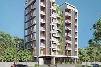 renovate property exterior 3d rendering,house elevation, facade 3d visualization