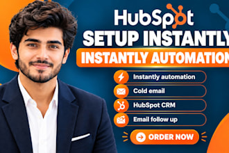 build instantly cold email follow ups reply tracking hubspot crm integration