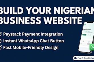 design a high converting website for your nigerian business with paystack