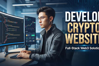 develop a professional crypto web app and dashboard