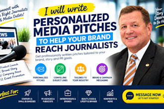 write personalized media pitches to help your brand reach journalists