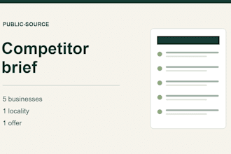research five local competitors using public sources