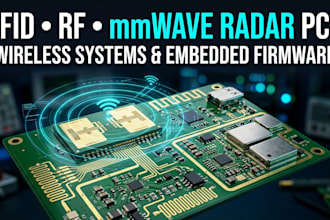 design custom rfid, rf, mmwave radar pcb, wireless systems, and  firmware