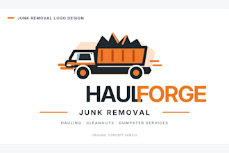design bold junk removal logo for your hauling business within 2 hours
