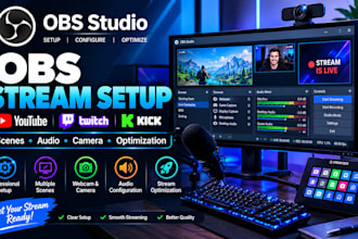 set up and optimize obs studio for youtube, twitch, and kick