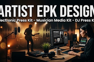 design artist epk electronic press kit musician media kit dj press kit