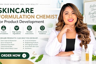 be your skincare formulation chemist for product development