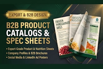design b2b product catalogs, spec sheets, and flyers
