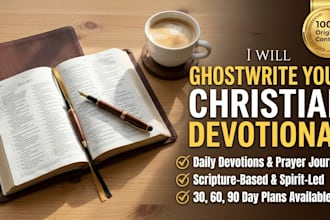 ghostwrite your christian devotional book or prayer journal