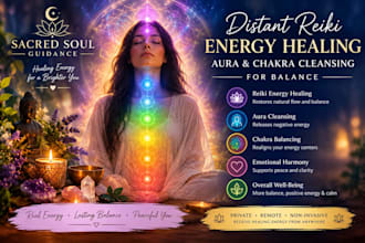 distant reiki energy healing and aura chakra cleansing for balance
