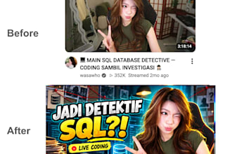 create thumbail for your youtube for cheap price