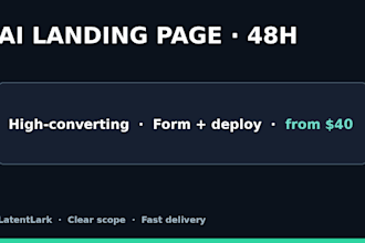 build a high converting ai landing page in 48 hours
