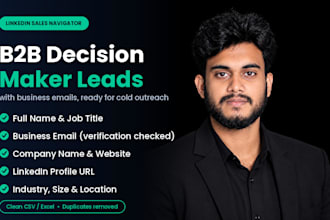 find decision maker leads with emails using sales navigator