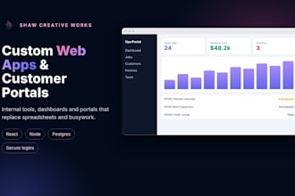 build a custom web app or customer portal for your business