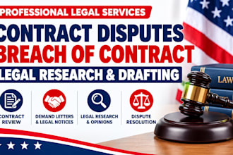 handle contract dispute, breach of contract, and civil litigation legal research