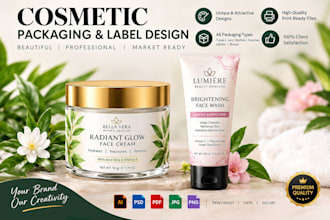 design cosmetic, skincare and beauty product packaging design