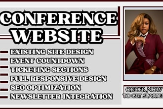 design conference website, summit website, and event register wordpress website