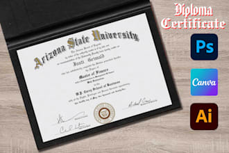 design custom diploma certificates, degree, and award certificates