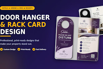 design a professional door hanger and rack card for your business