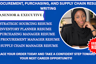 write procurement, purchasing and supply chain resume