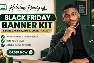design black friday banner kit shopify banner as creatives and email header