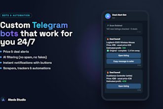build a custom telegram bot for alerts and automation