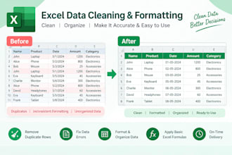 clean format and organize excel spreadsheets
