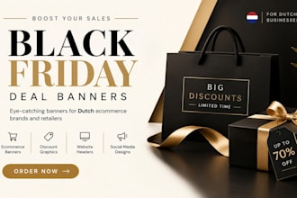 create black friday sale banners for dutch ecommerce shops and online retailers