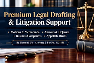 draft legal motions, memoranda, and litigation responses for attorney review