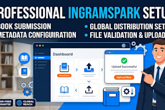 assist with ingramspark book submission and setup