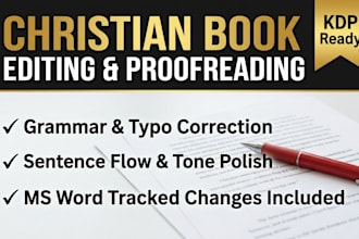 edit proofread and critique your christian book or manuscript